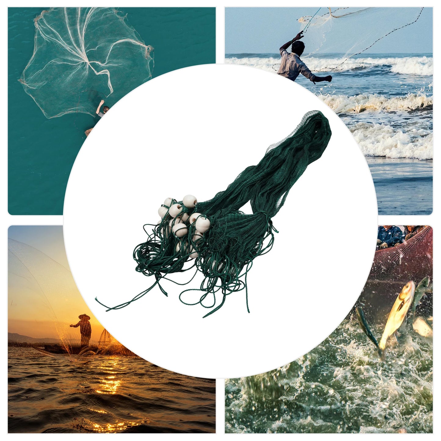 Bymaocar Fishing Net With Weight And Float Drag Net Minnows