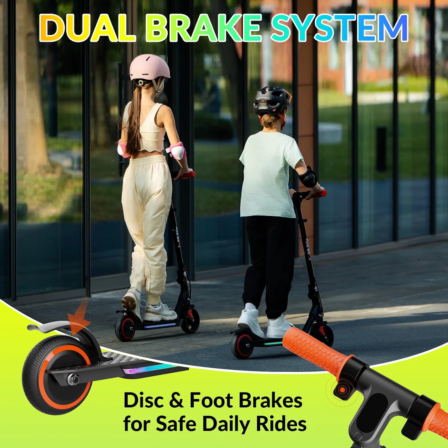 5TH WHEEL Foldable 130W Kids Electric Scooter 10 MPH