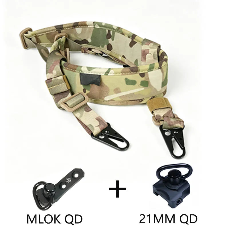 Tactical 1/2 Point Crossbody Rope Rifle Strap Nylon Sling