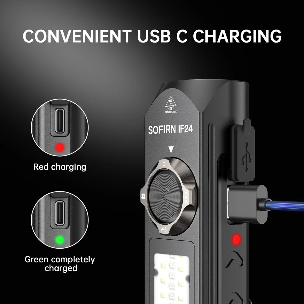 Sofirn IF24 2000Lm RGB Flashlight Magnetic Tailcap