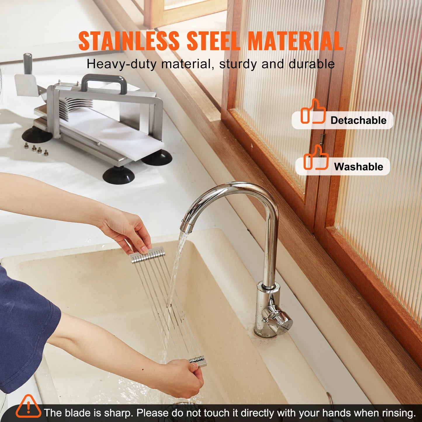 VEVOR Tomato Slicer Heavy Duty Stainless Steel Cutter Manual