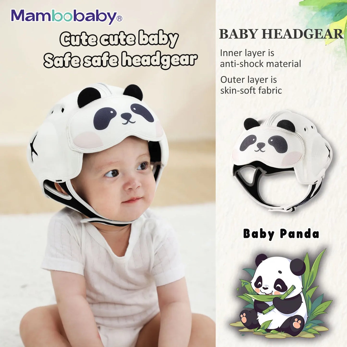 Mambobaby Safe Anti Shock Baby Helmet Head Protector