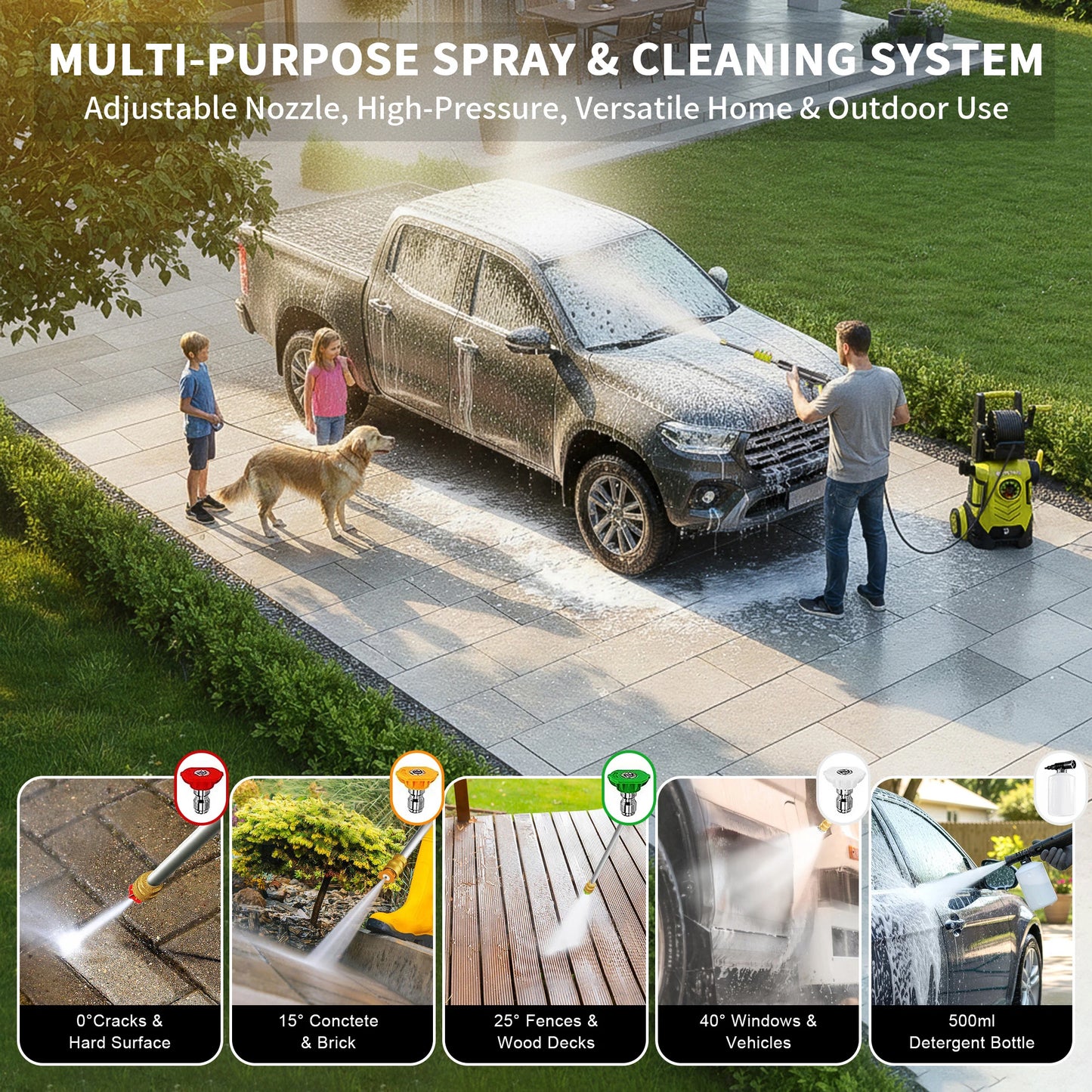 FF FOTING 5000 PSI Pressure Washer 3.3 GPM Foam Cannon