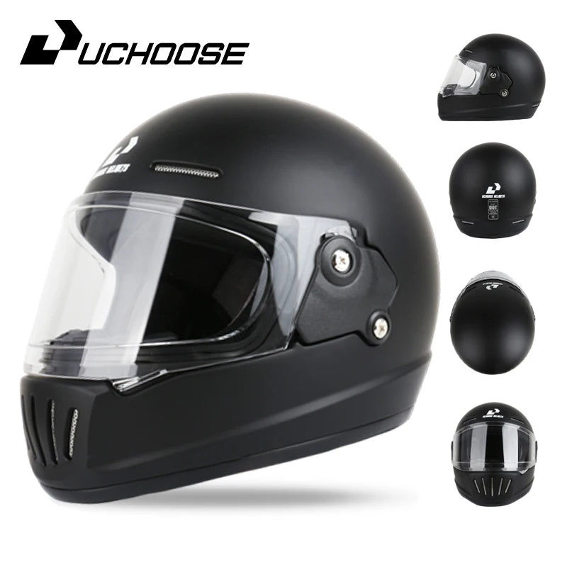 Uchoose Retro Open Face Motorcycle Helmet Dot Certified