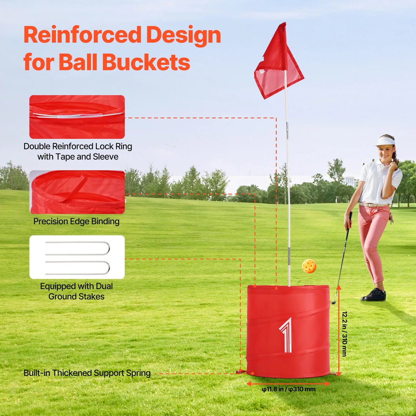 SucceBuy Backyard Golf Game Set 3 6 9 Hole Portable