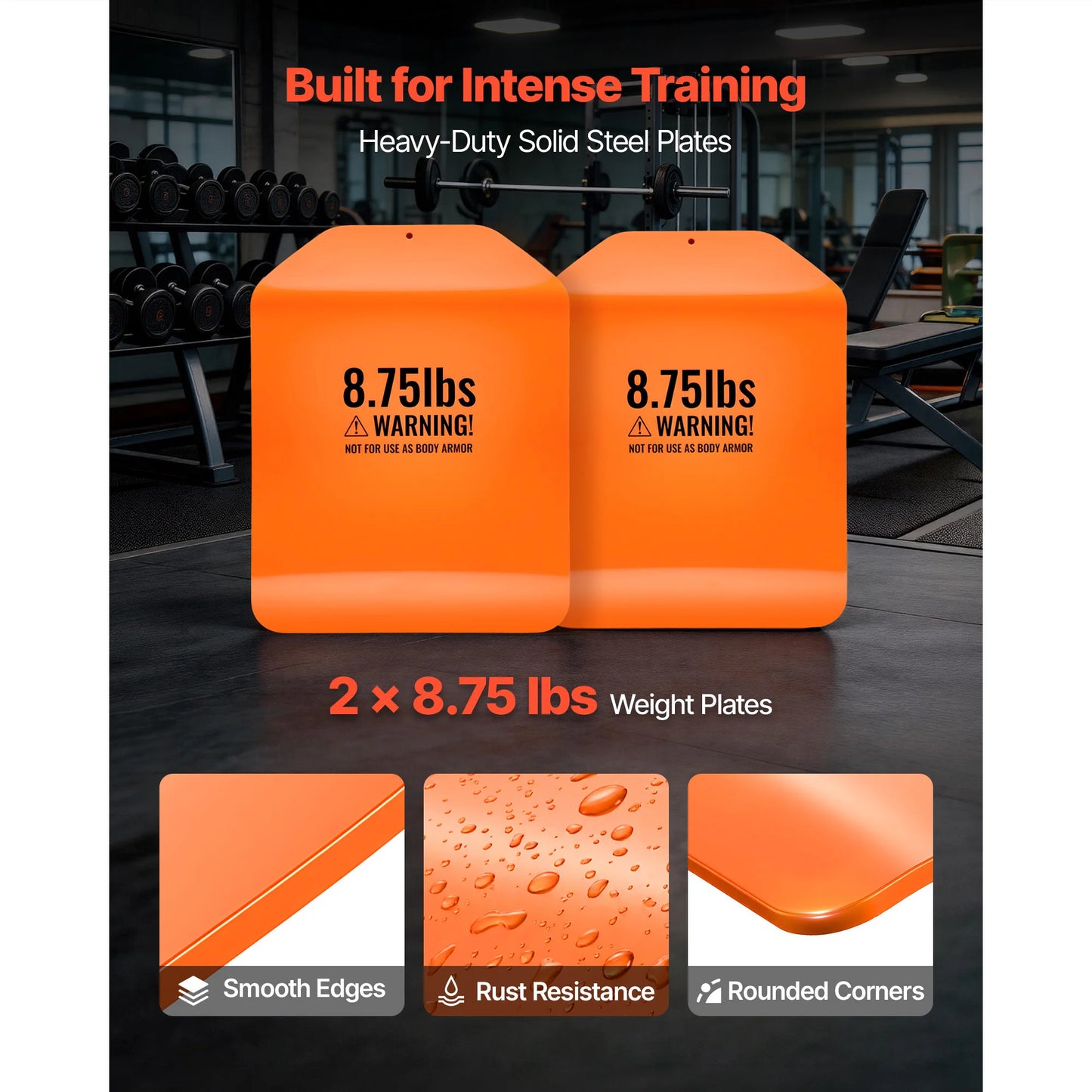 SucceBuy Curved Steel Weight Vest Plates For Strength