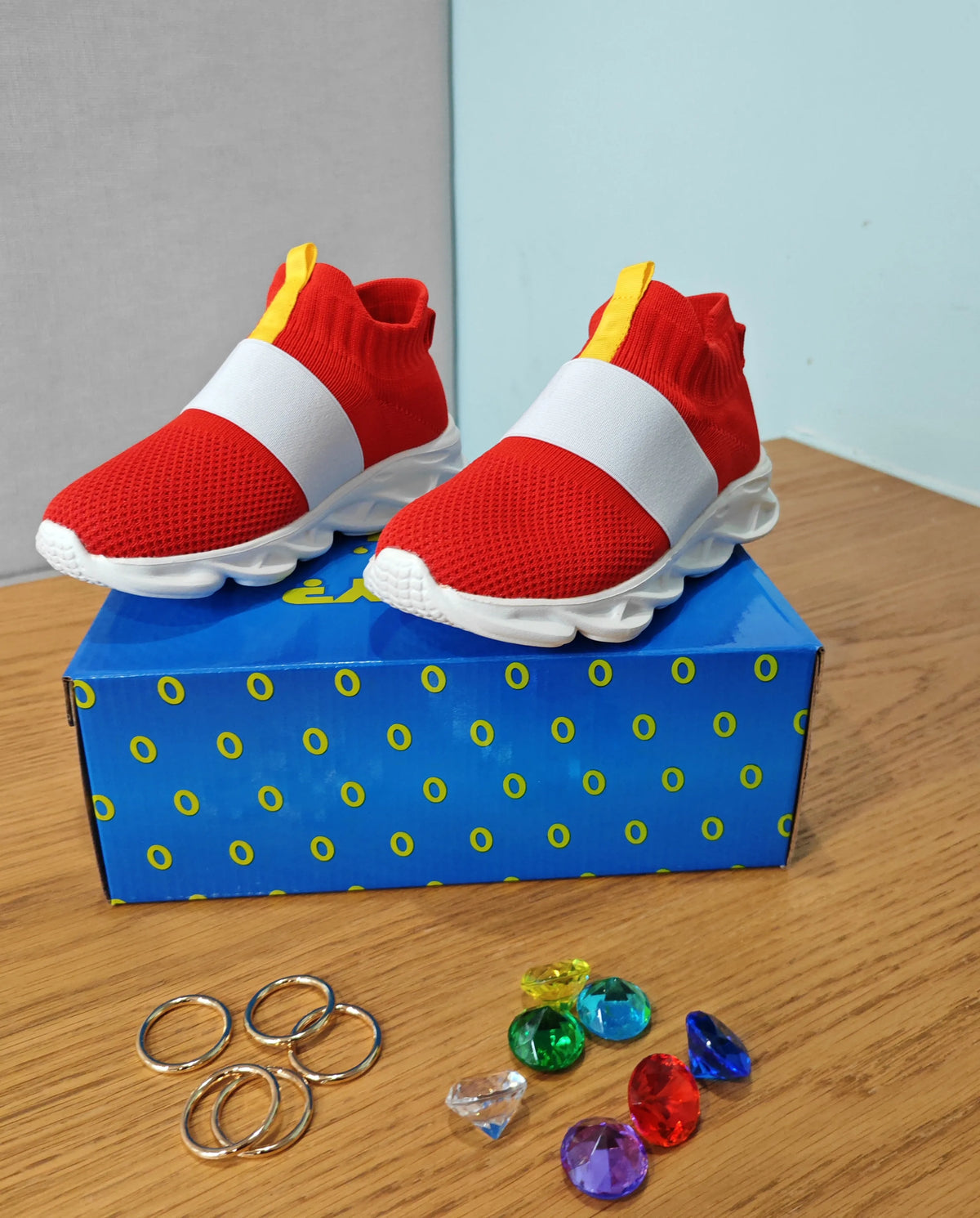 Sonic Cartoon Running Shoes Air Mesh Athletic Sneakers For Kids