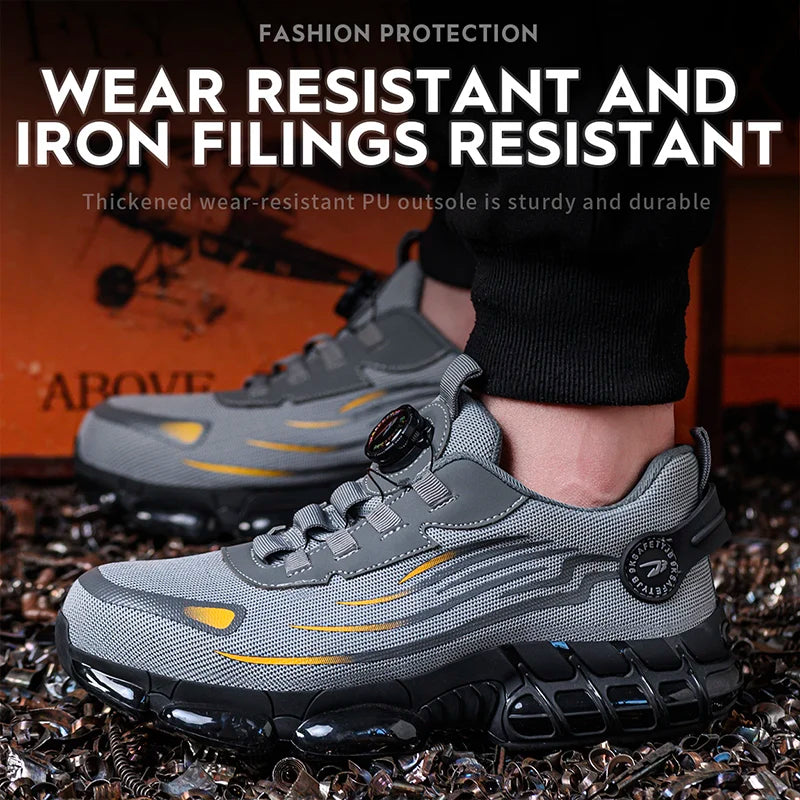 Breathable Lace Free Soft Sole Anti Smash Puncture Labour Shoes