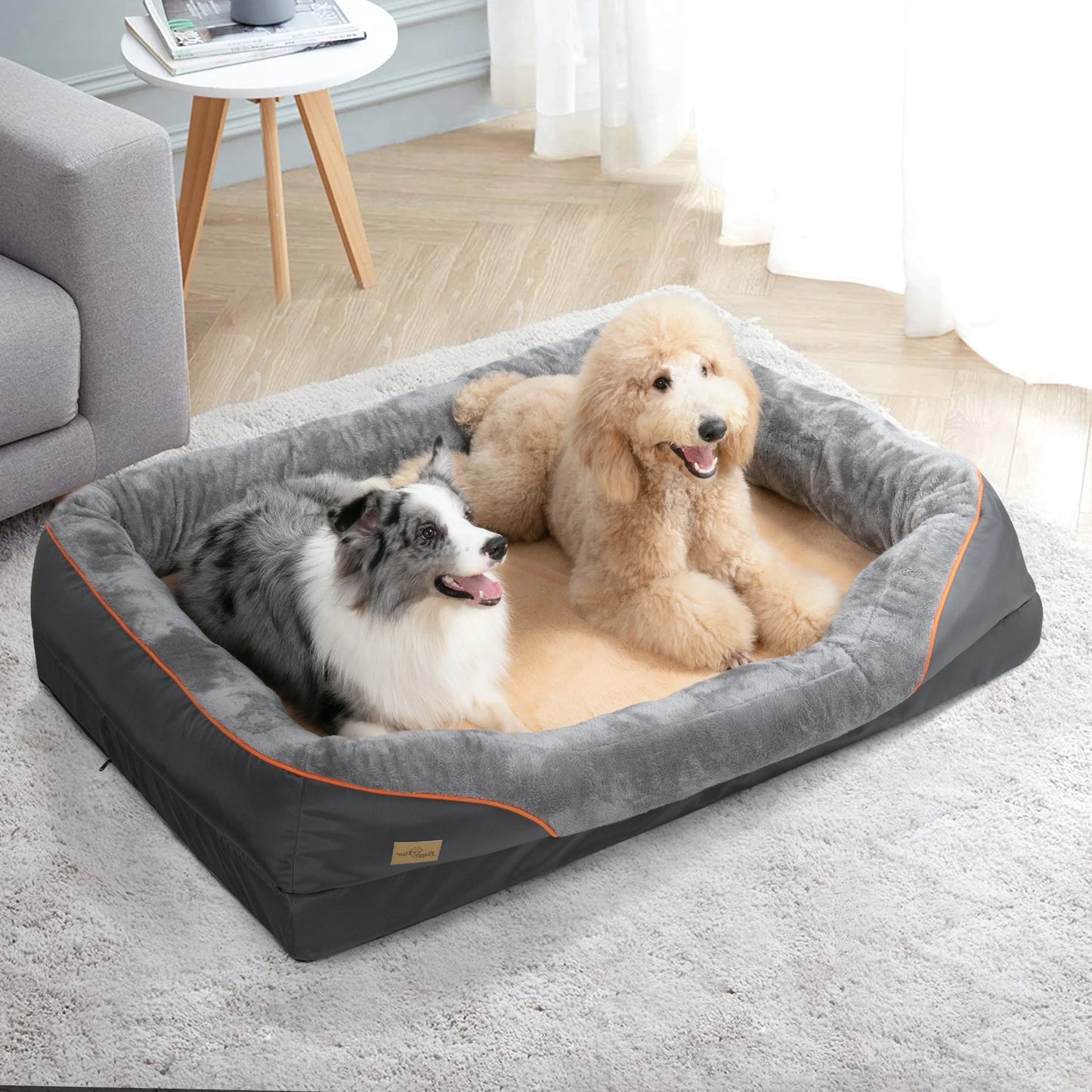 BINGOPAW Anti Allergy Dog Bed Removable Washable Fleece Waterproof Cover