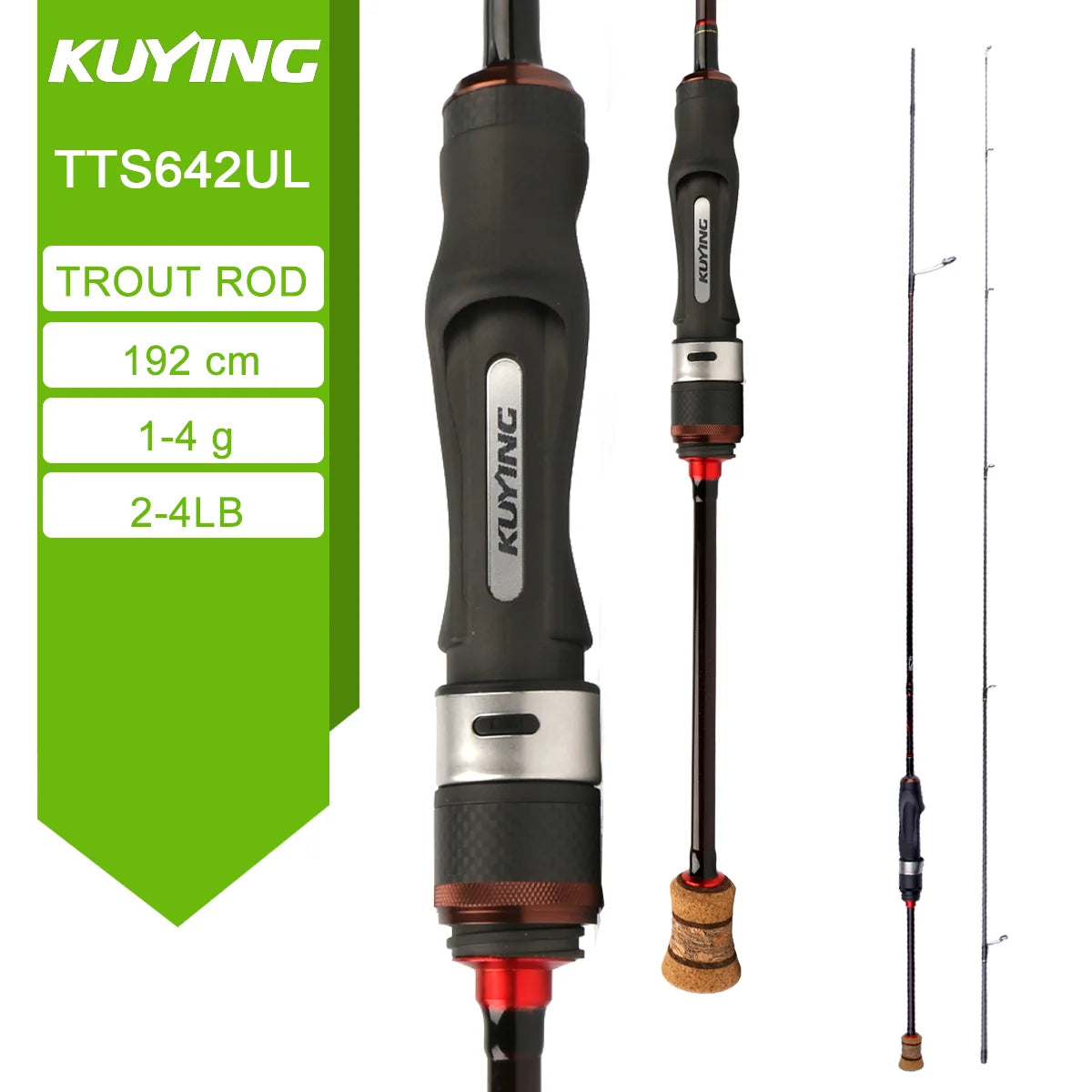 Kuying Teton Spinning Rod 0.8-8g 1-8lb Carbon Baitcaster