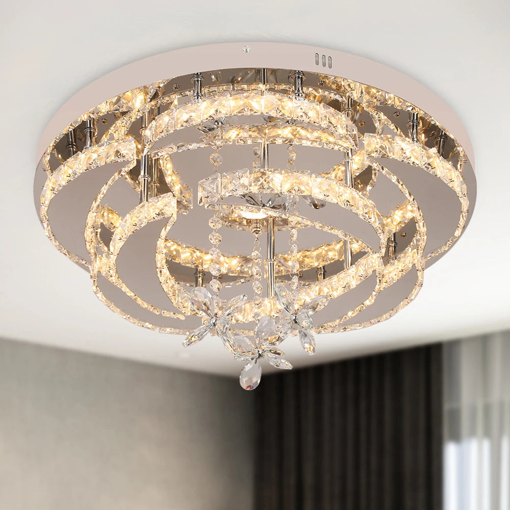 GreeLustr Luxury K9 Crystal Chandelier Modern Ceiling Pendant Light