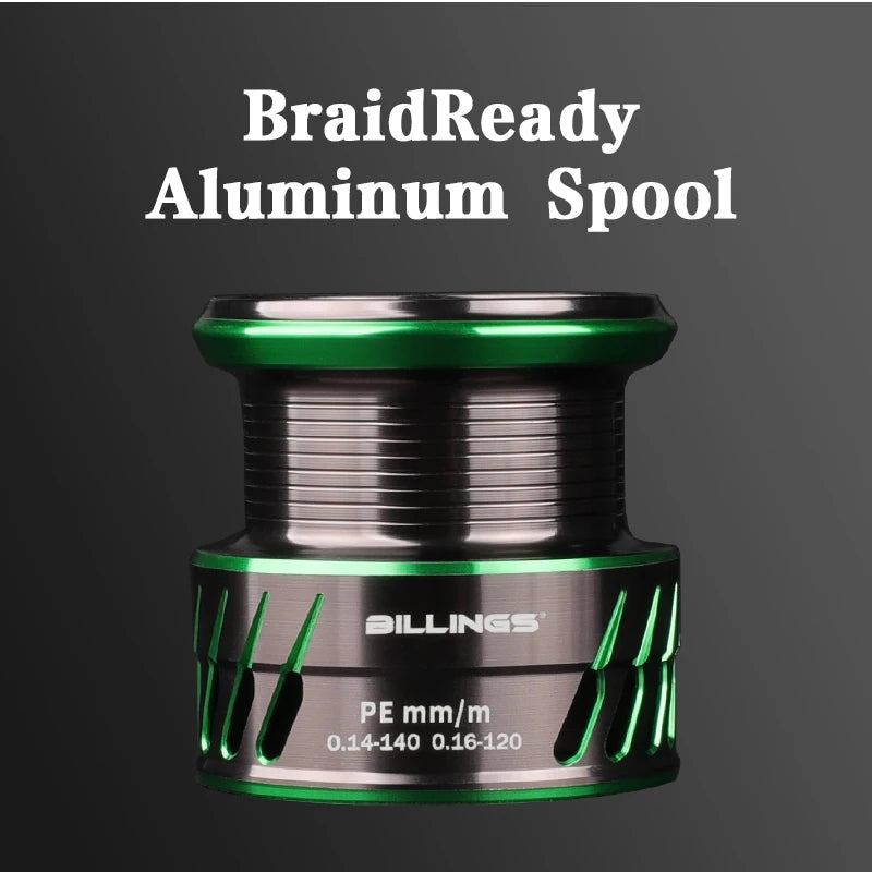 Billings Spinning Reel 5.1 Gear Ratio Aluminum Spool