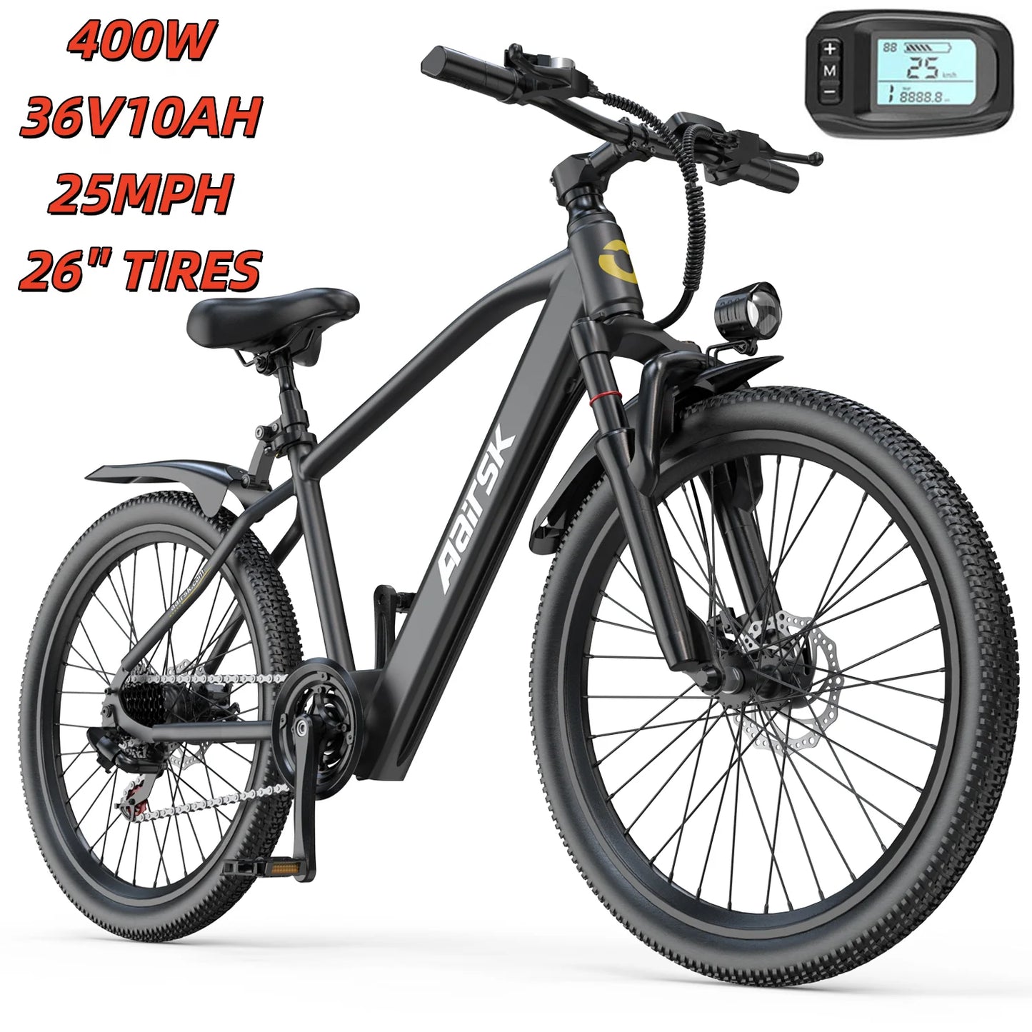 EOEOTWO Fat Tire Electric Bike 1000W Motor 34 MPH 60MileRange