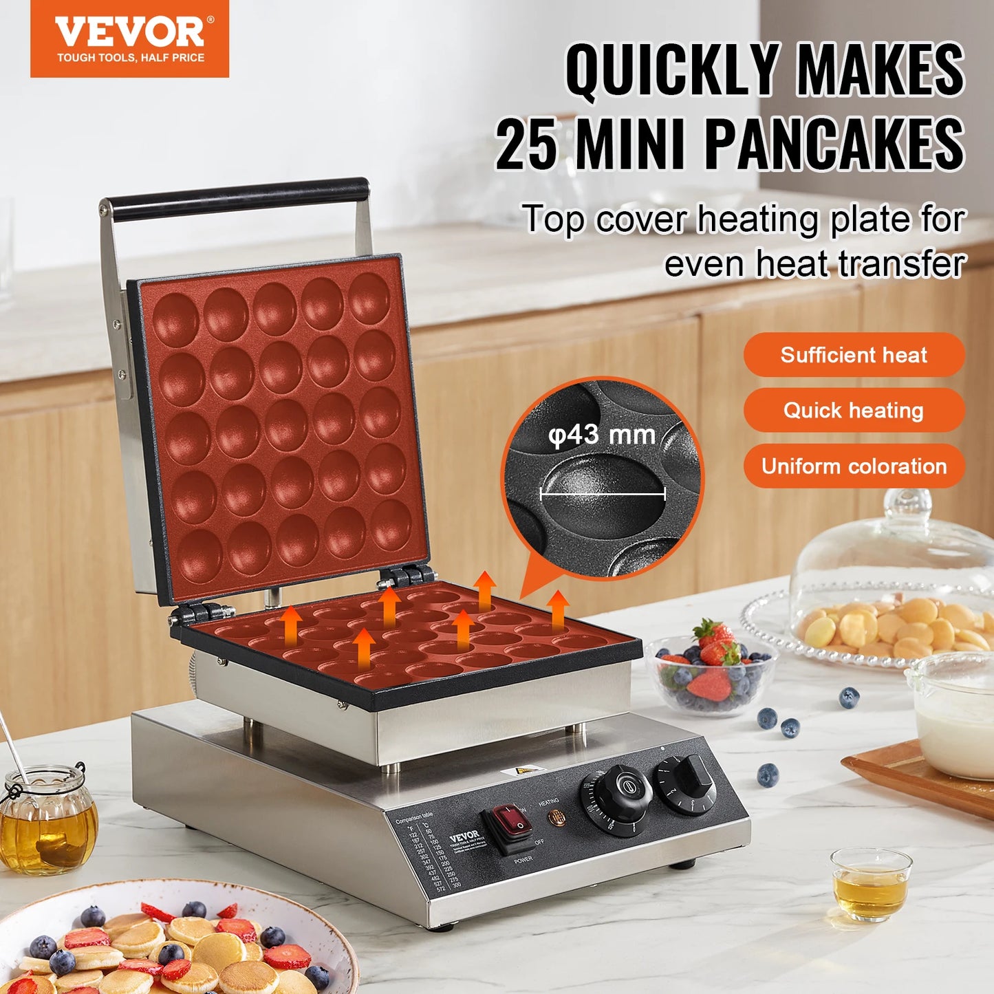 SucceBuy Electric Waffle Maker Dorayaki Pancake Iron