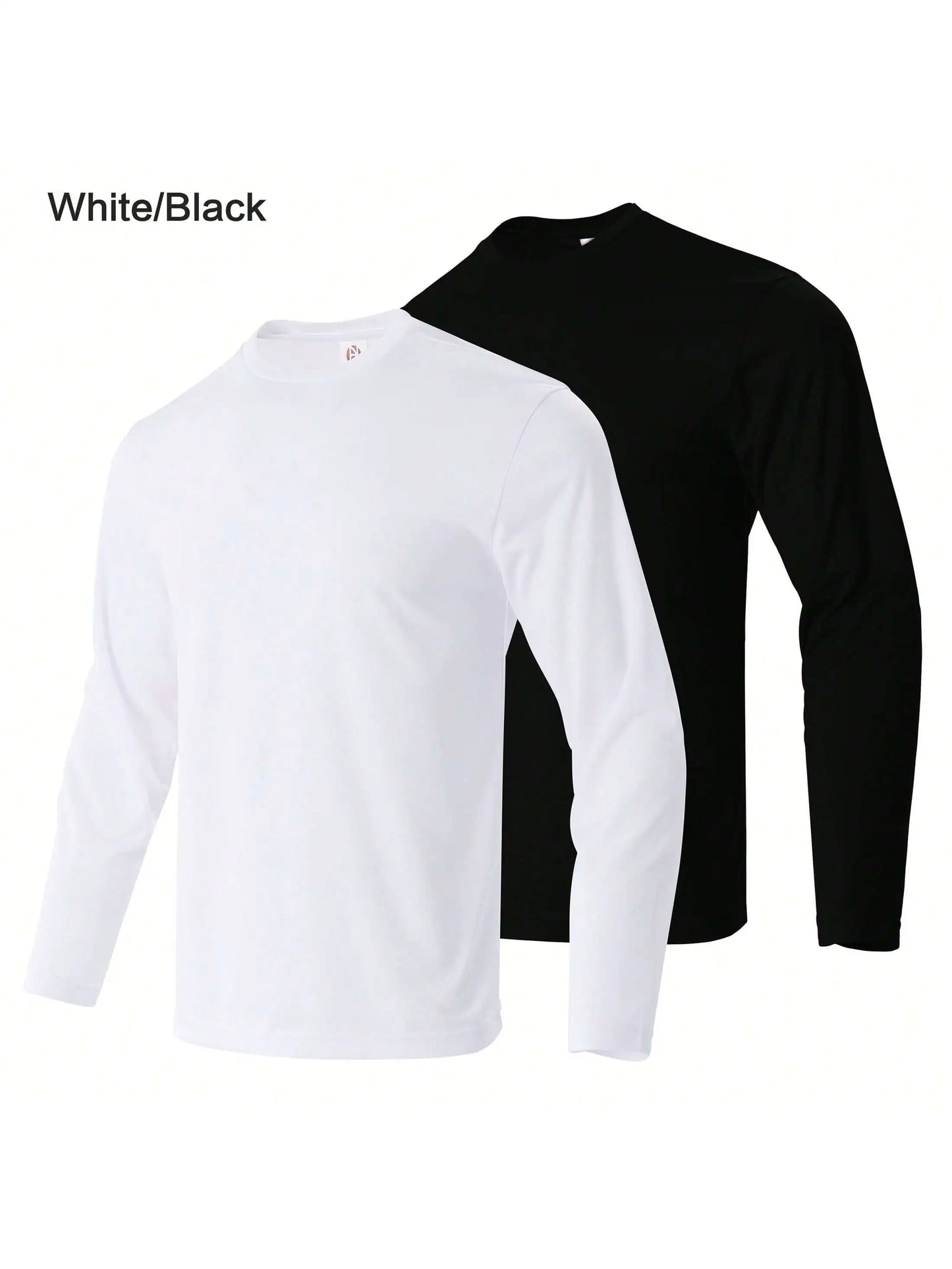 Mens Performance Long Sleeve Shirt Breathable Moisture Wicking Quick Dry