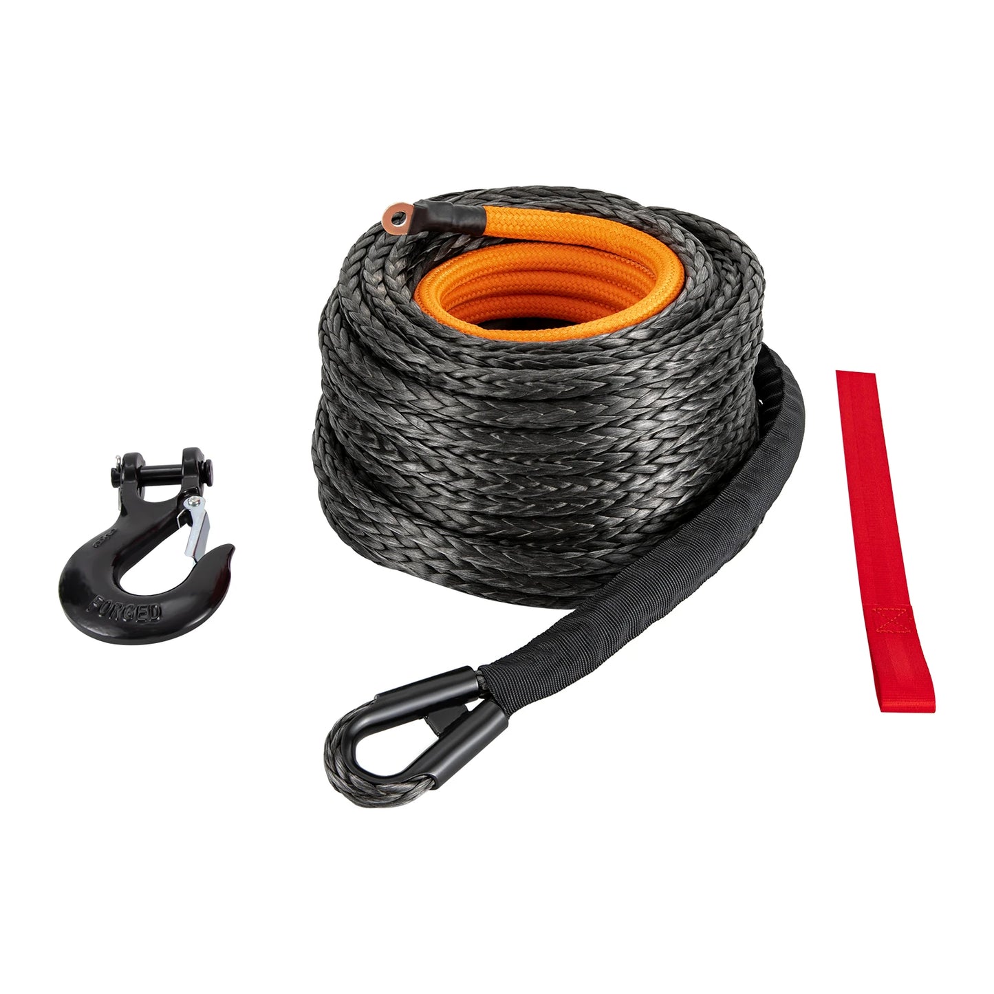 Winch Rope With Hook And Protective Sleeve 31500 Lbs Cable