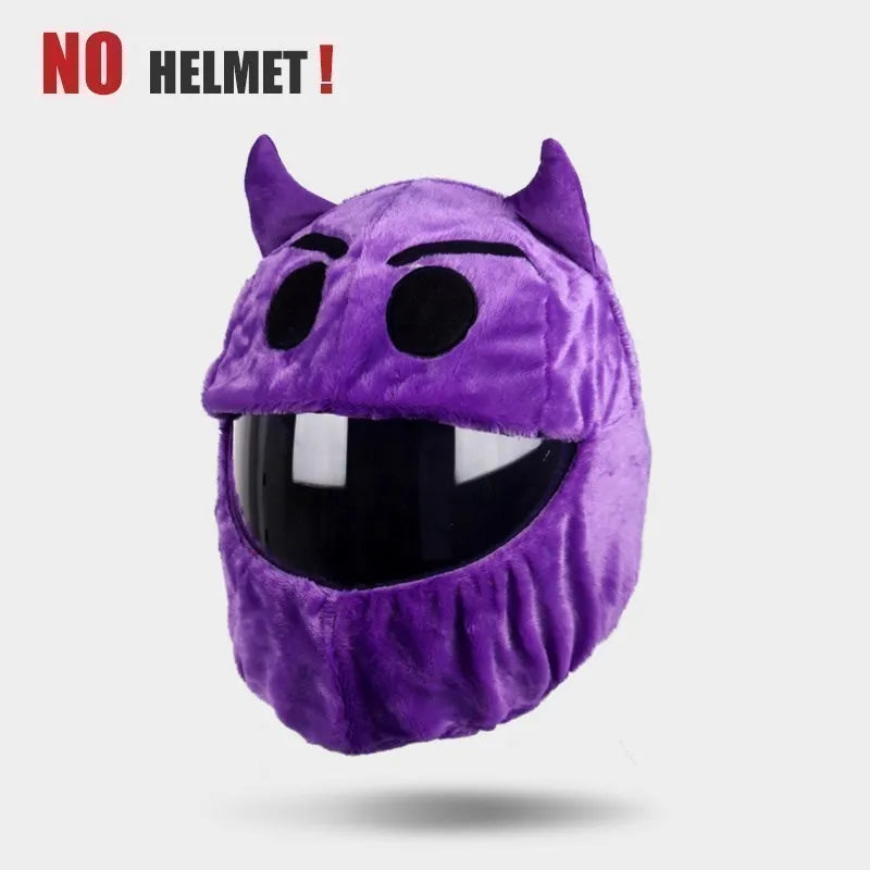 UchOOSE Cartoon Plush Motorcycle Helmet Cover With Ears