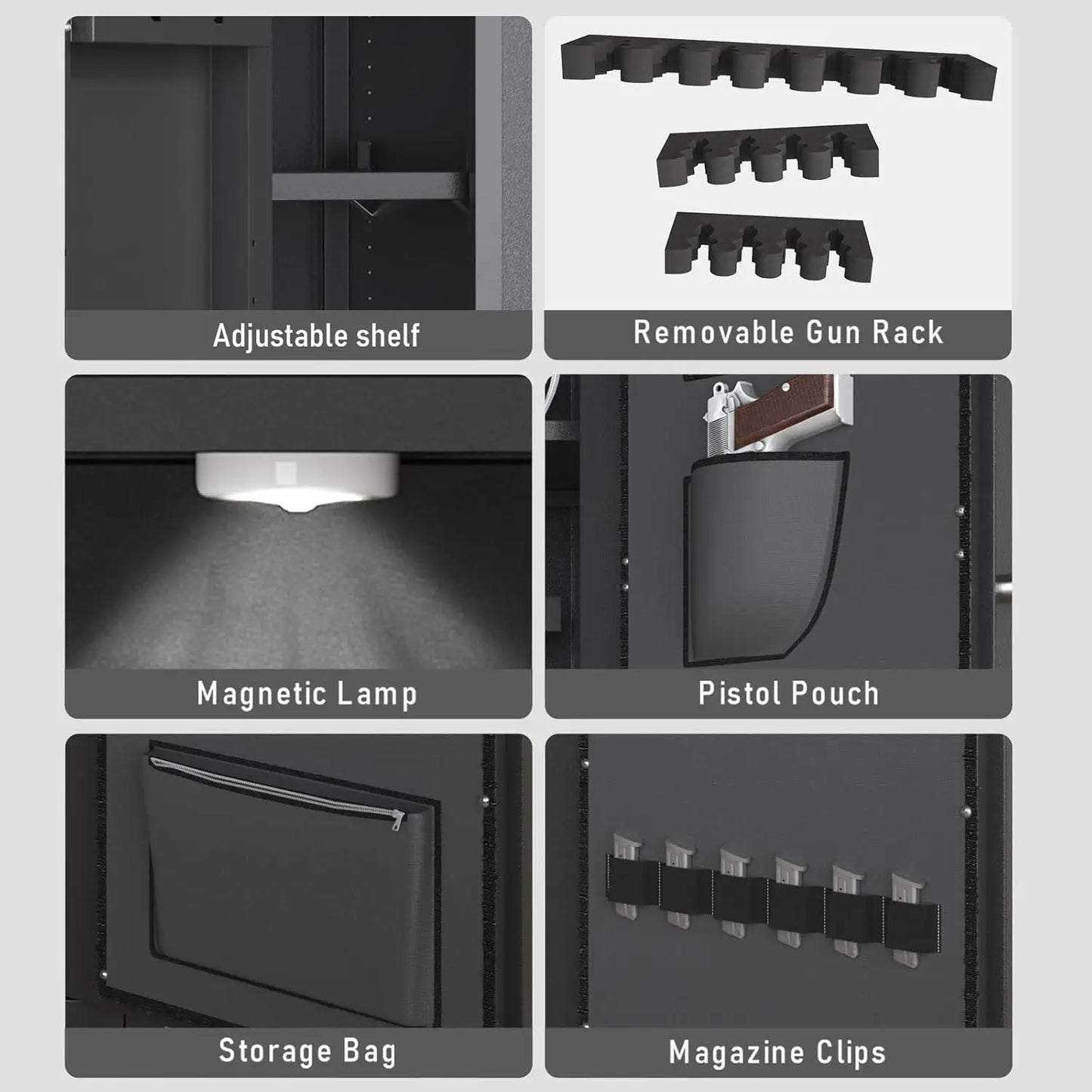 Kavey Gun Safe For Rifles And Pistols With LCD Keypad