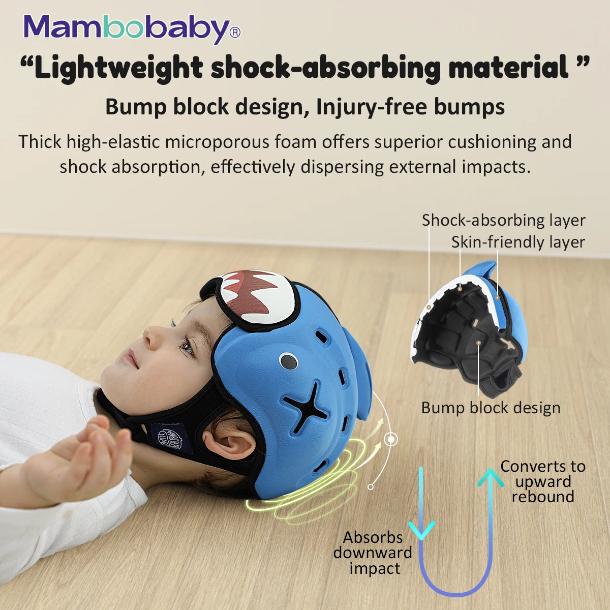 Mambobaby Safe Anti Shock Baby Helmet Head Protector