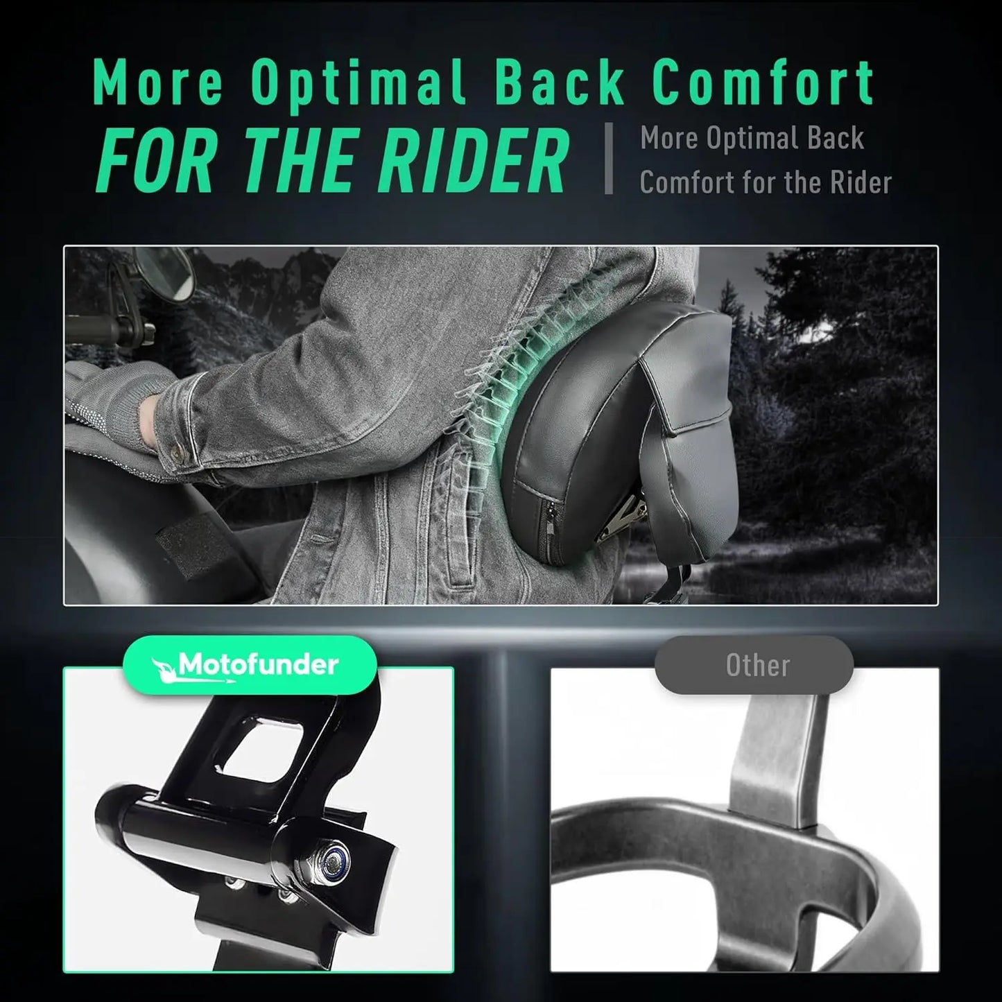 Adjustable Lumbar Support Backrest For Can Am Ryker