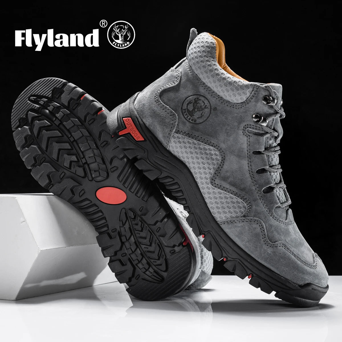 Flyland Men's Fashion Sneakers Chukka Boots Breathable Casual Office Shoes
