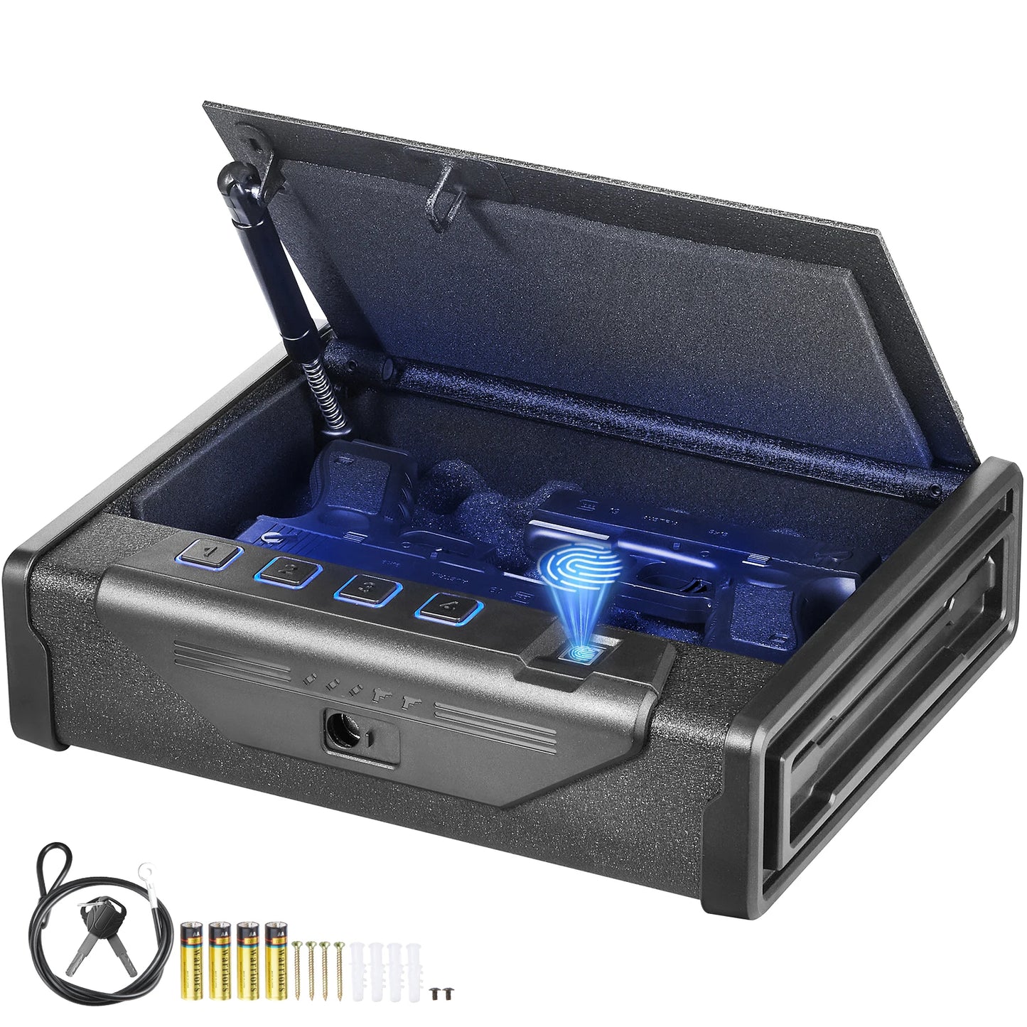 VEVOR Gun Safe 3 Way Quick Access Pistol Safe With Biometric