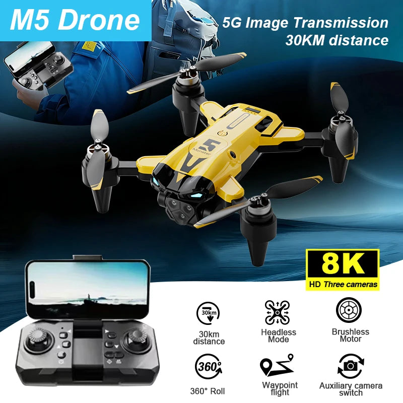 ZNLYRION Brushless Foldable Mini Drone With Camera And Obstacle Avoidance
