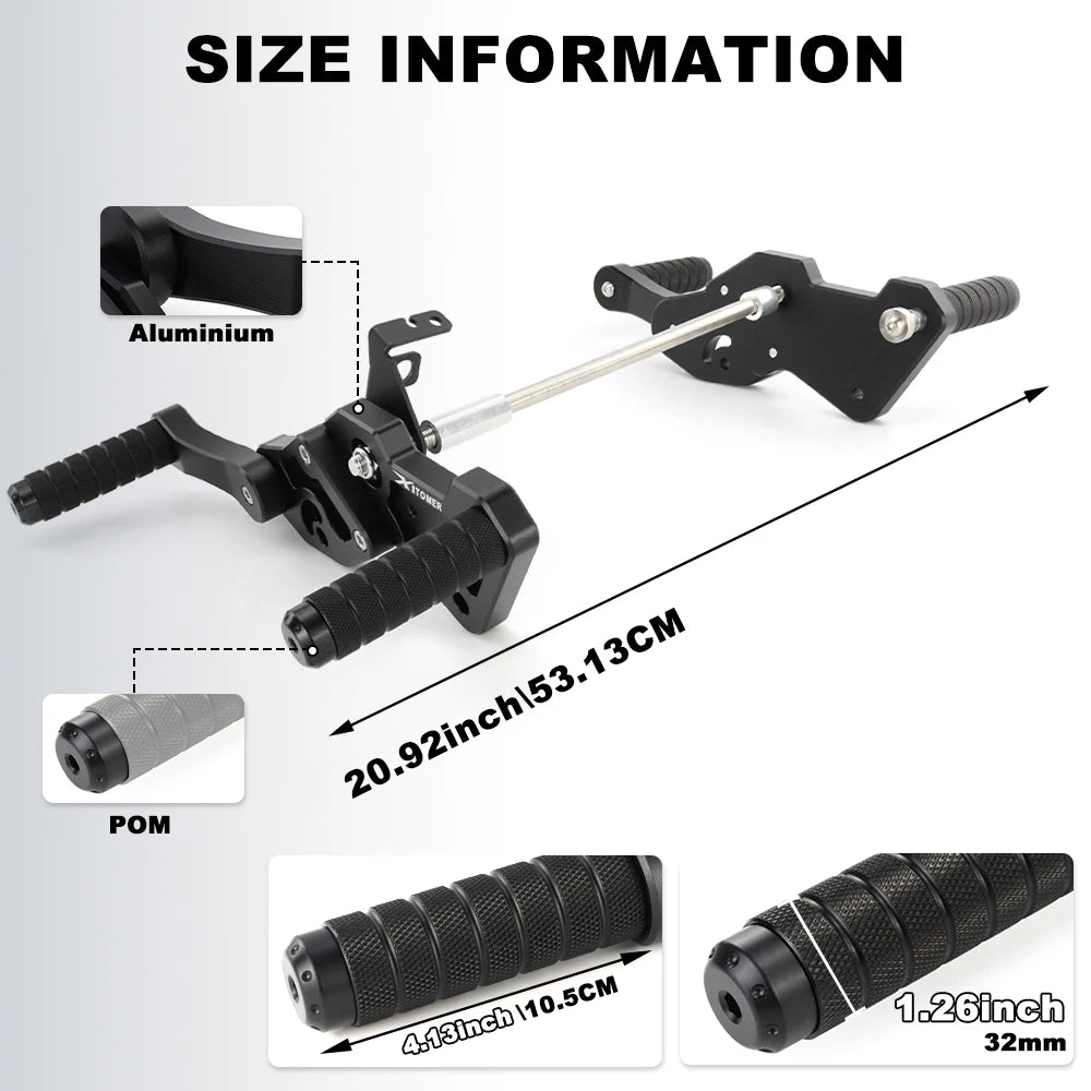 Xitomer Motorcycle Rearsets For Honda Grom 125 Msx125