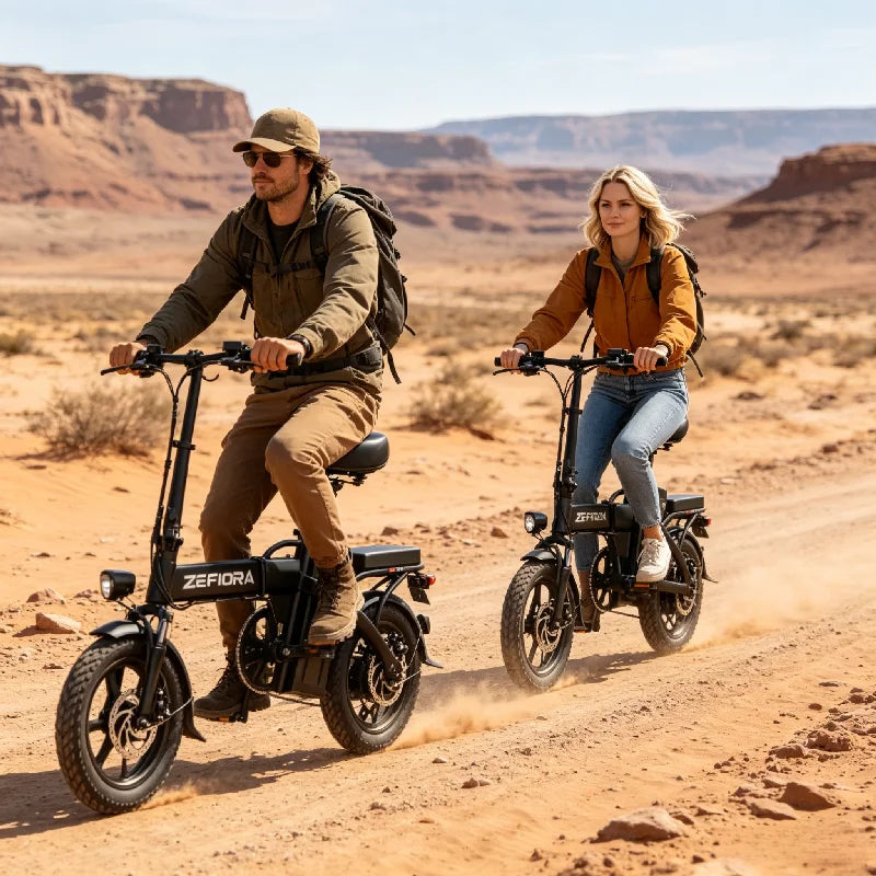 Zefiora Foldable 14 Inch Electric Bike With Brushless Motor