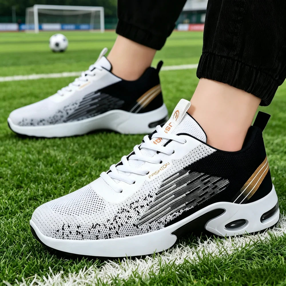 Mens Running Shoes With Breathable Mesh Air Cushion Support