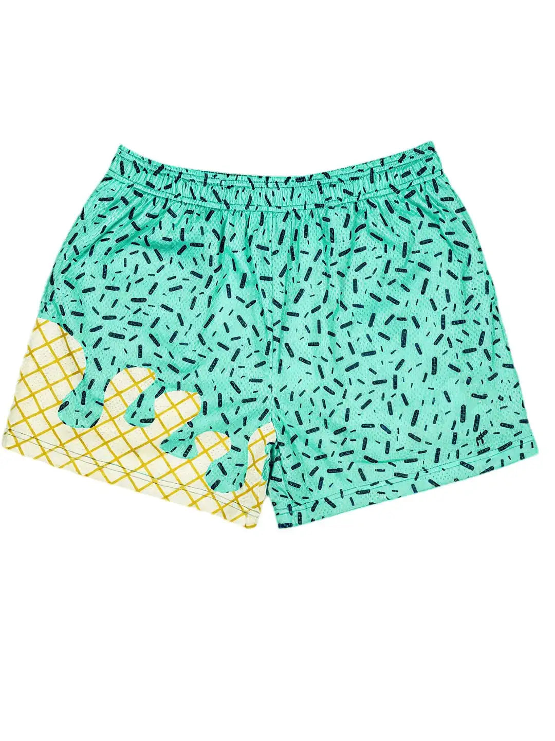 Ice Cream Print Baseball Shorts For Golf Running And Beach