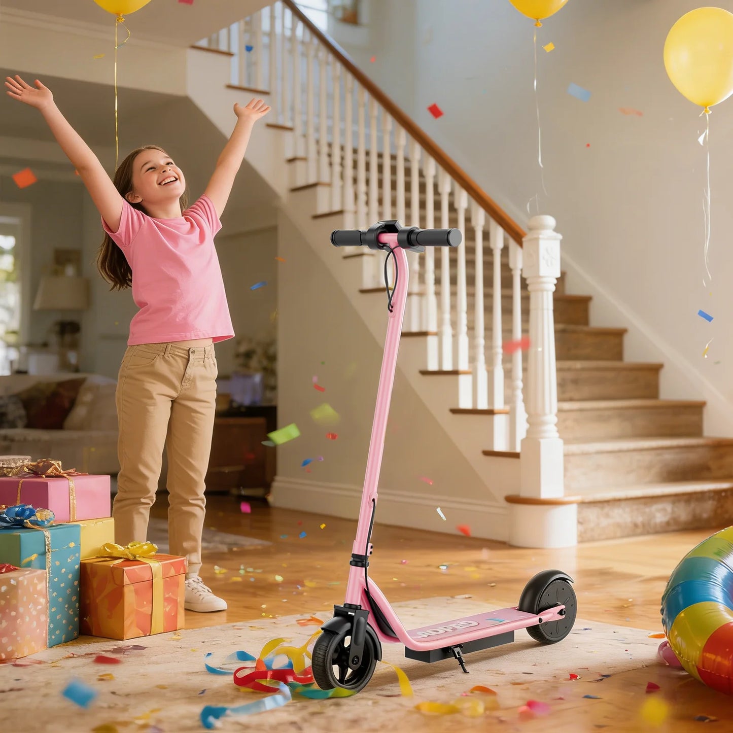 Ladped Kids Electric Scooter 3 Speed Modes 9 MPH Range