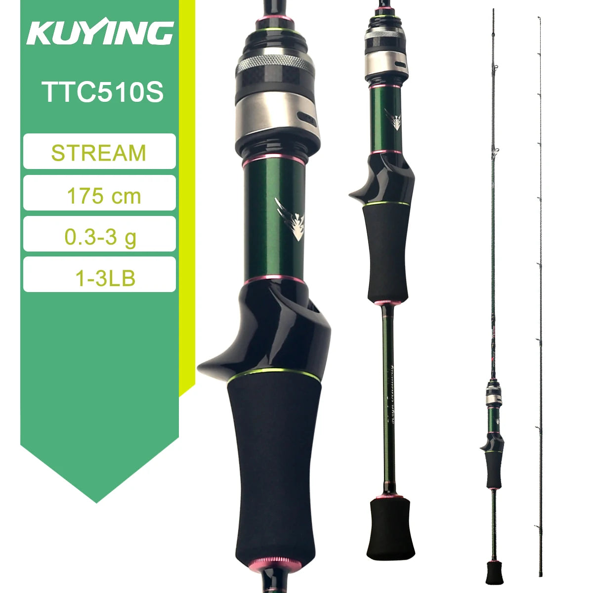 Kuying Teton Spinning Rod 0.8-8g 1-8lb Carbon Baitcaster