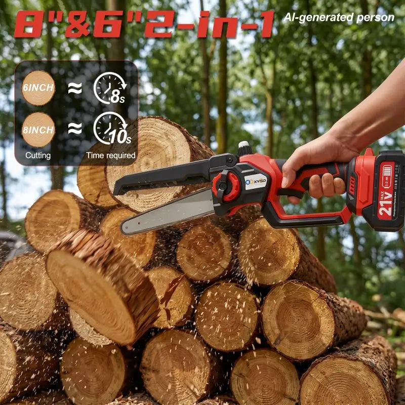 XYSD Cordless Mini Chainsaw With Batteries For Wood Cutting