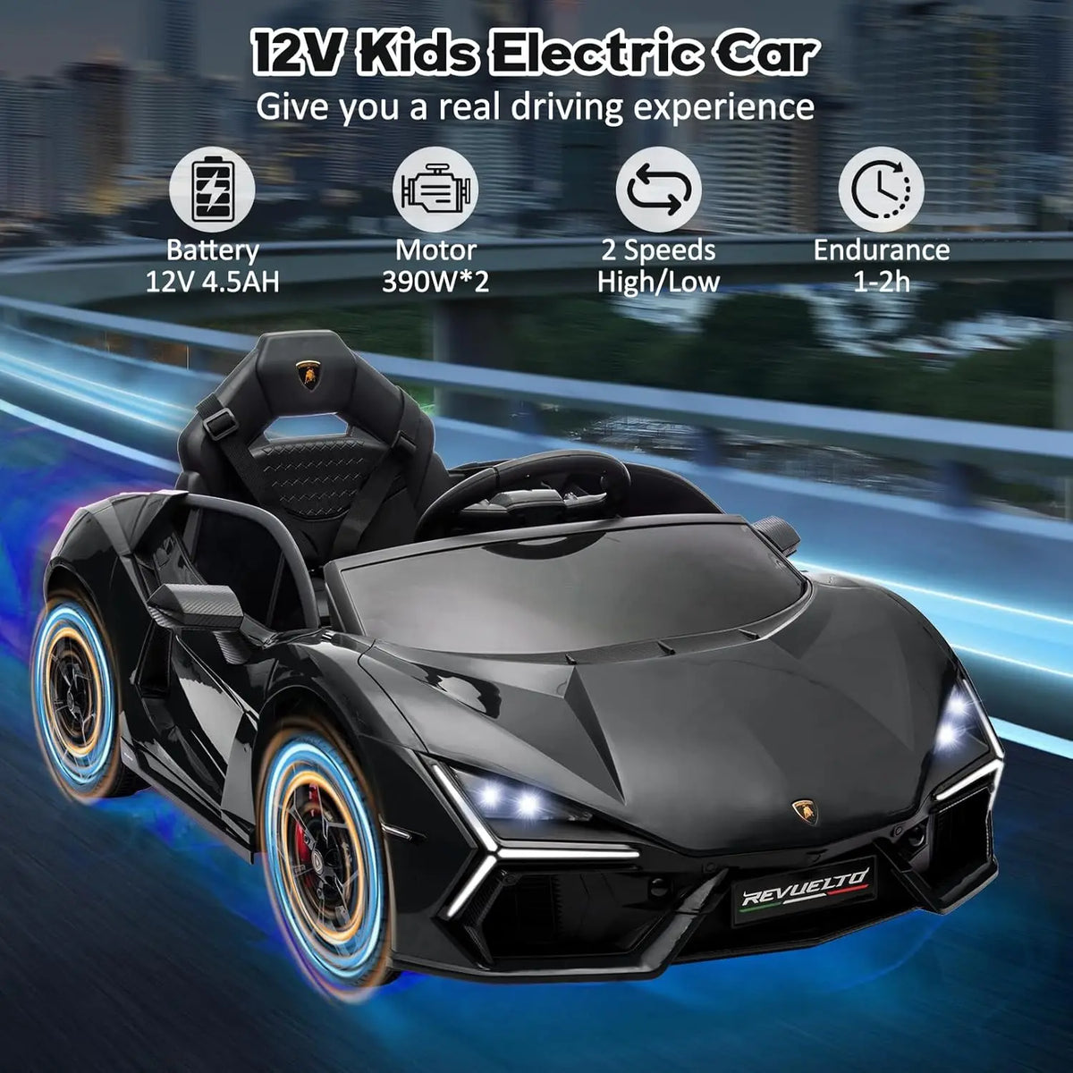 HiMISS Kids Electric Ride On Car With Bluetooth Remote Control