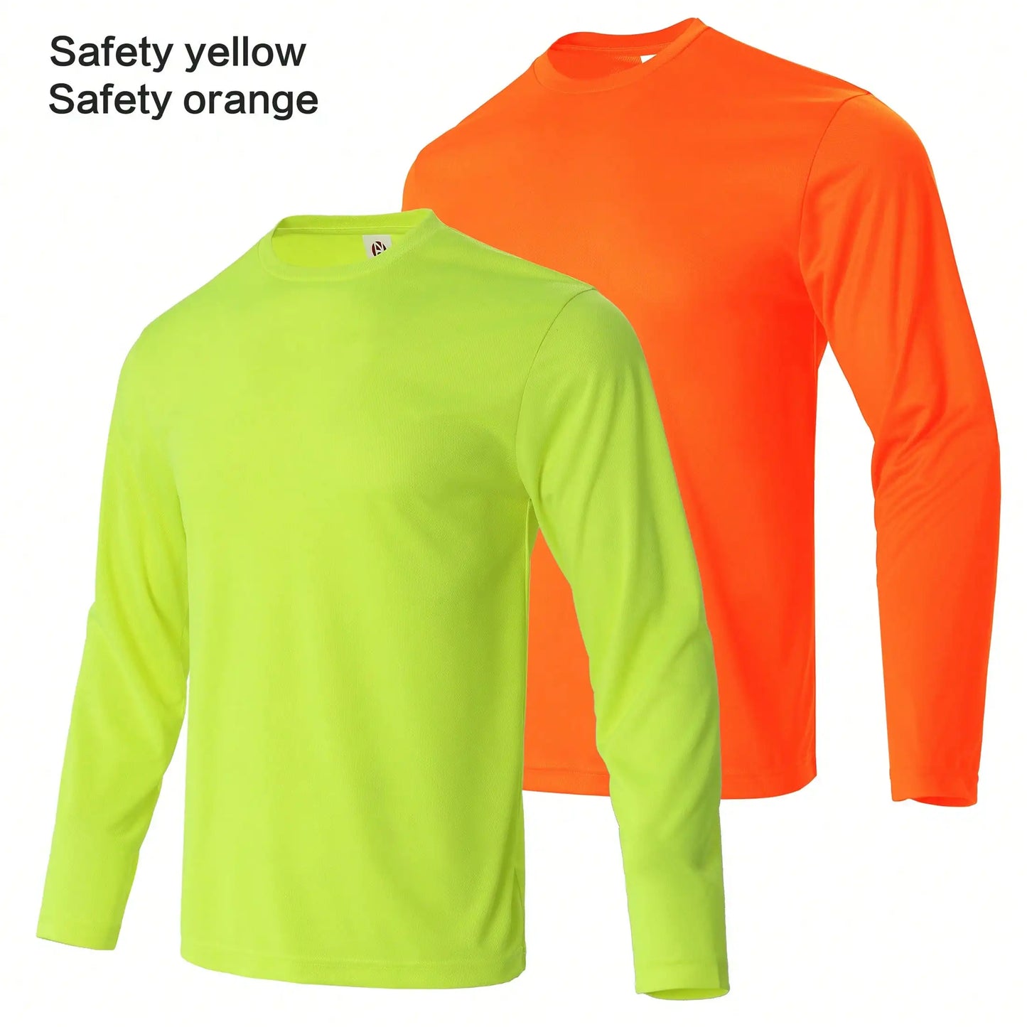 Mens Performance Long Sleeve Shirt Breathable Moisture Wicking Quick Dry