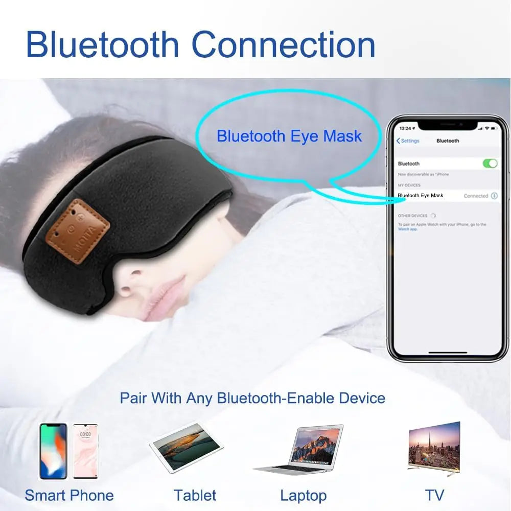 Wireless Sleep Mask With Built In Bluetooth Headphones