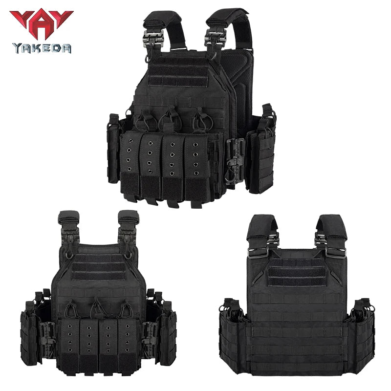 YAKEDA Quick Release 1000D Tactical Vest With MOLLE System