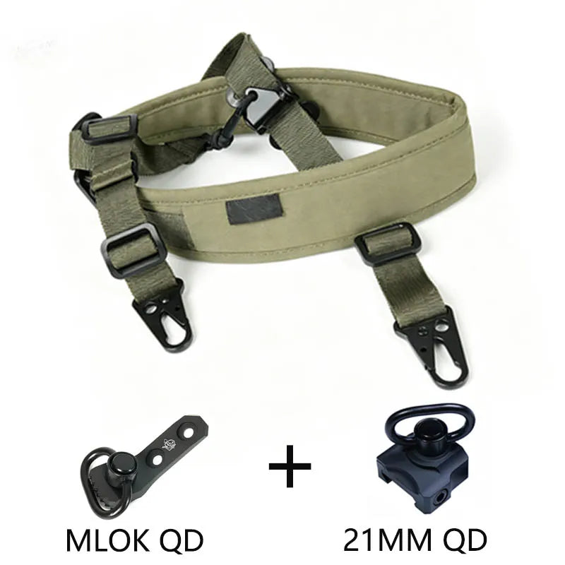 Tactical 1/2 Point Crossbody Rope Rifle Strap Nylon Sling
