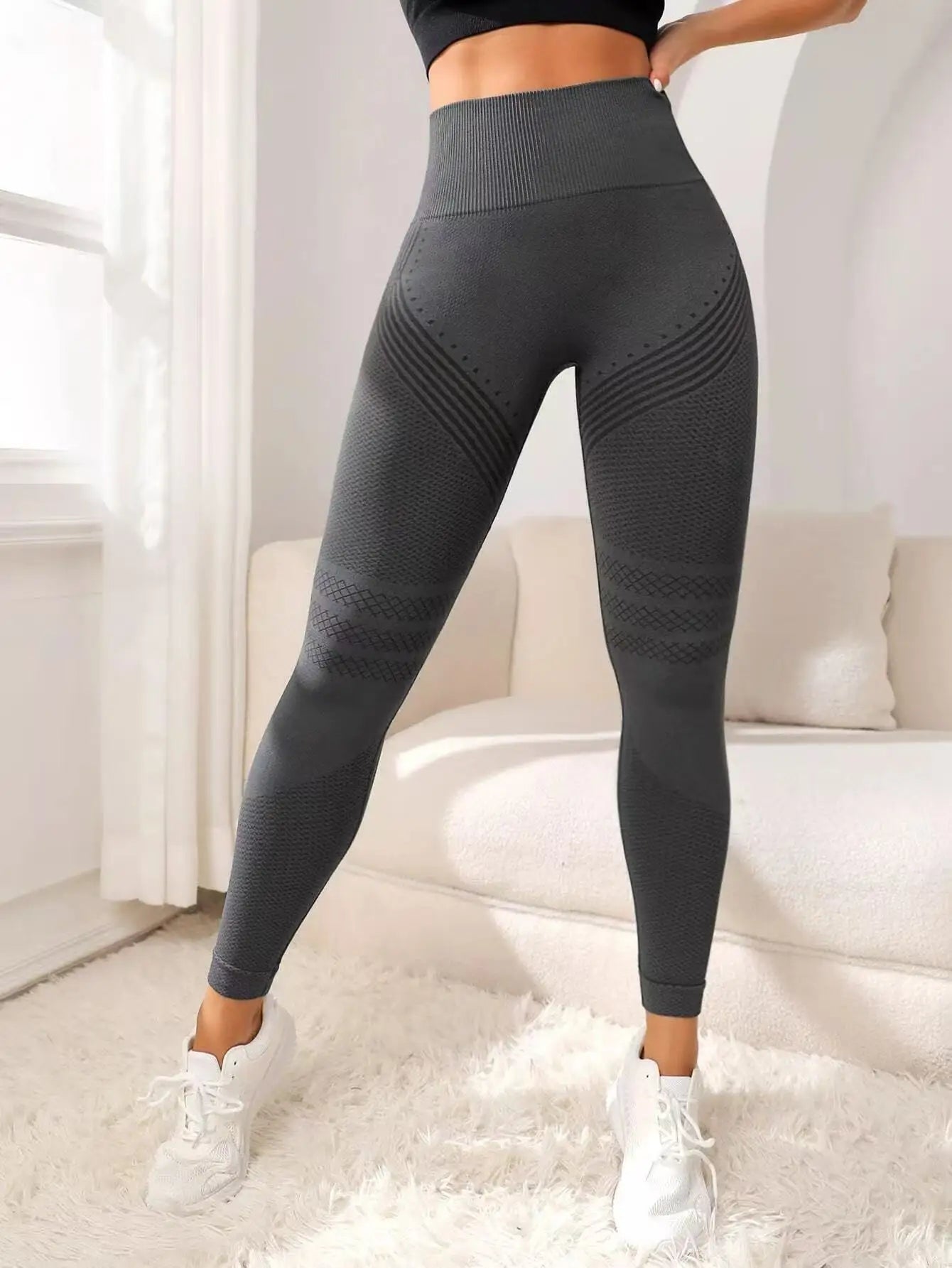 High Waisted Anti Cellulite Leggings For Gym Workout Tummy Control