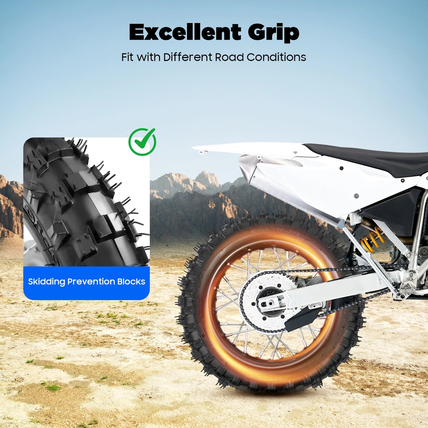 Front Rear Alloy Tire Rim Wheel Assembly for Honda CRF50 Dirt Bike