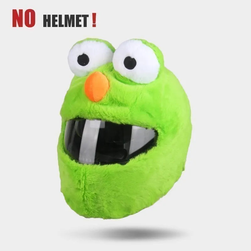 UchOOSE Cartoon Plush Motorcycle Helmet Cover With Ears