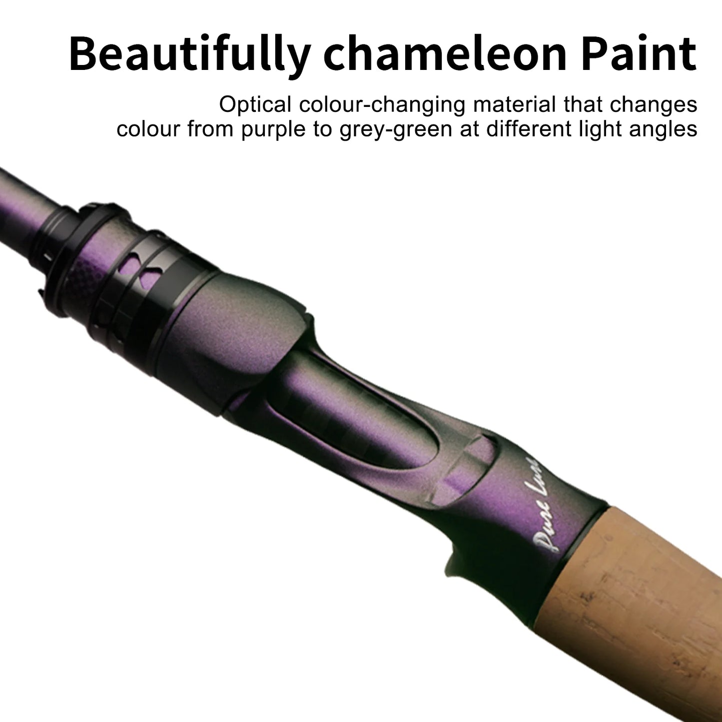 PureLure Acute Violet Bass Fishing Rod 2-Piece Fast Action