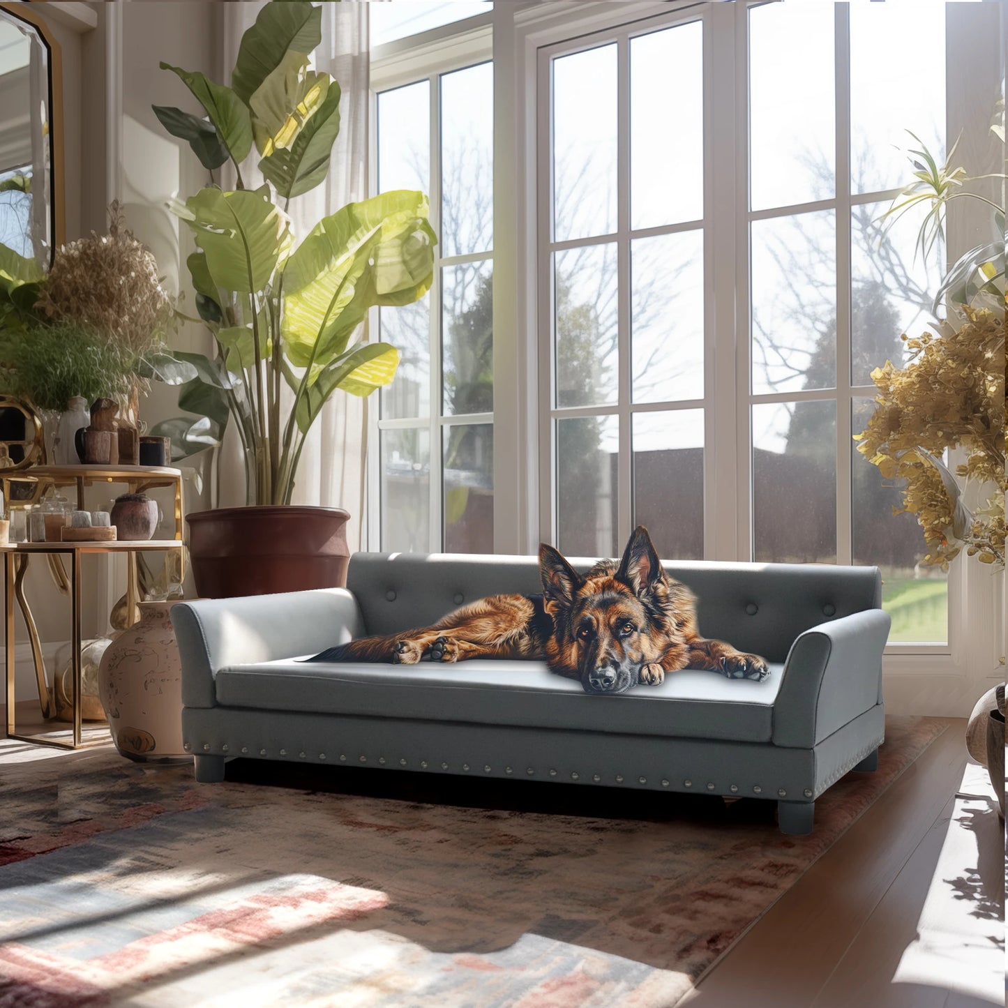 BINGOPAW Elevated Rectangle Dog Bed for Indoor Comfort and Support
