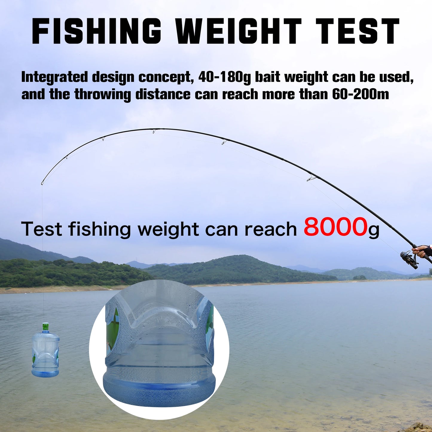 BIUTIFU BigFish Carp Surfcasting Rod T800 Carbon 40 to 200g