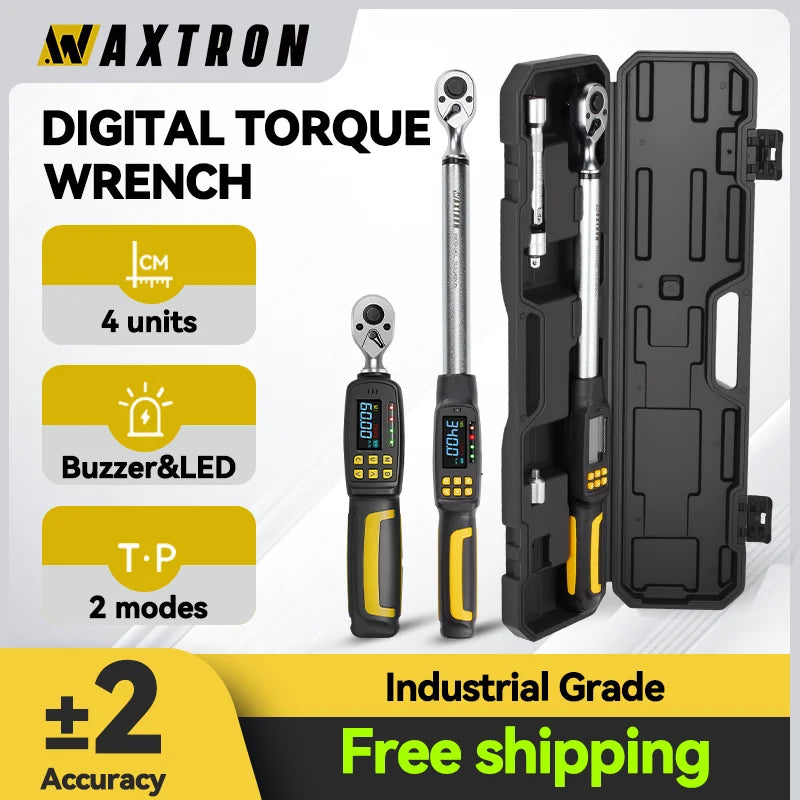 Waxtron Digital Torque Wrench Professional 2 Percent Accuracy For Auto