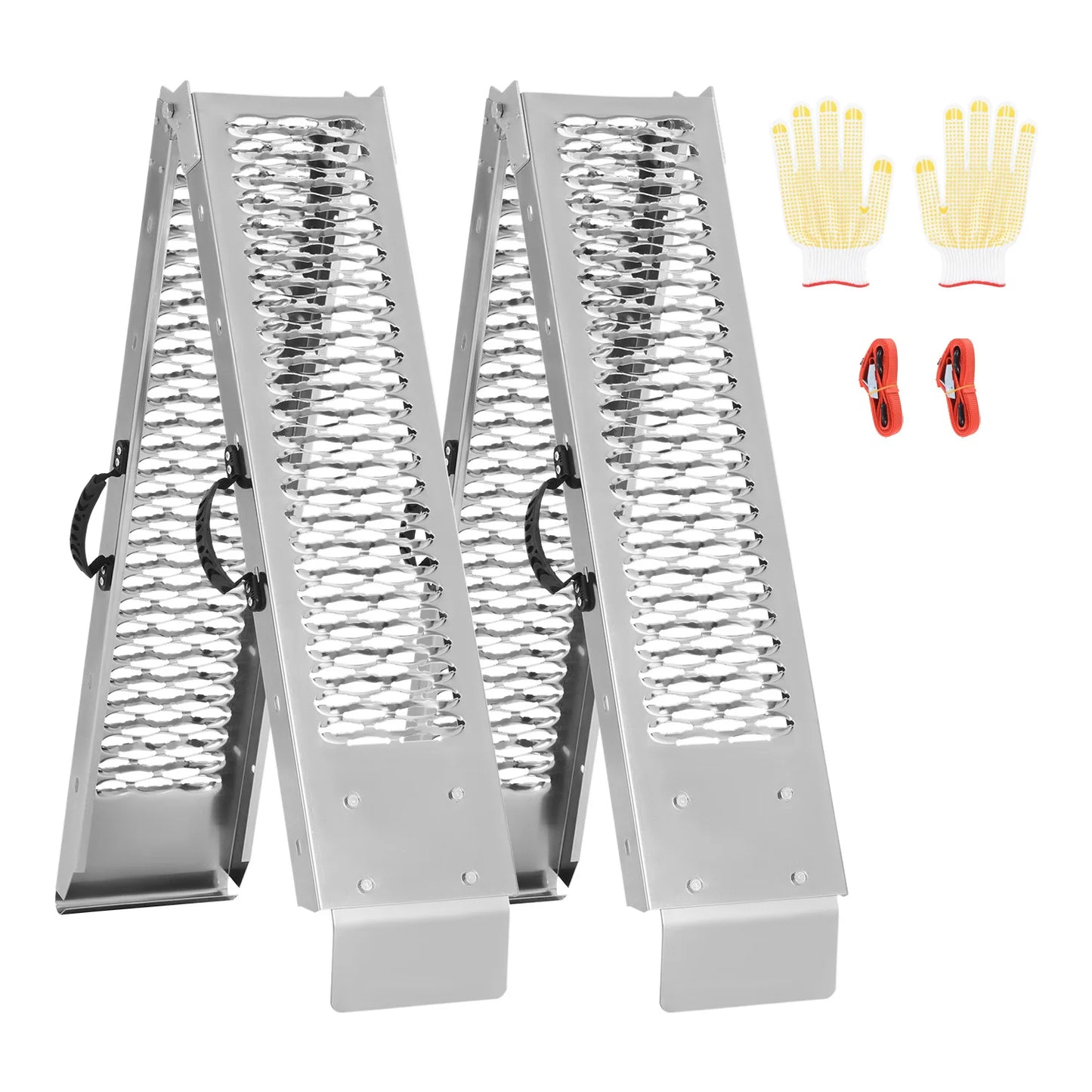 SucceBuy 1000lbs Steel Ramps 2 Pcs Wider Surface ATV Ramp