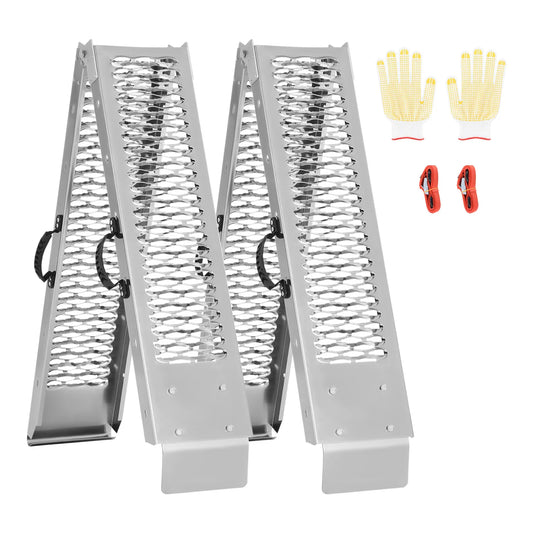 SucceBuy 1000lbs Steel Ramps 2 Pcs Wider Surface ATV Ramp