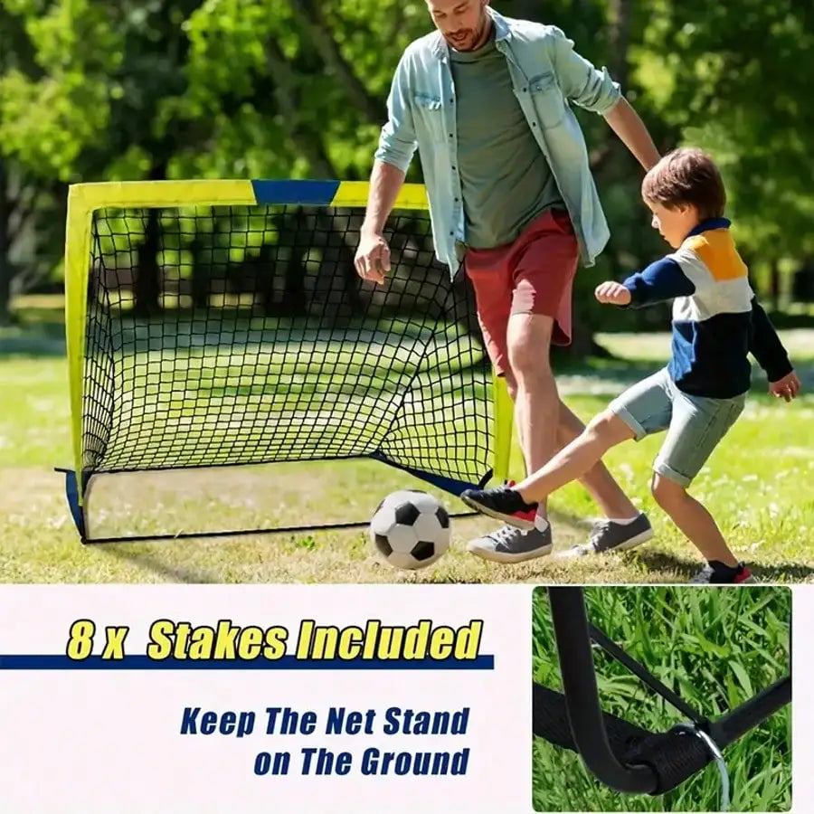 Pop Up Soccer Net Portable Training Set With Accessories