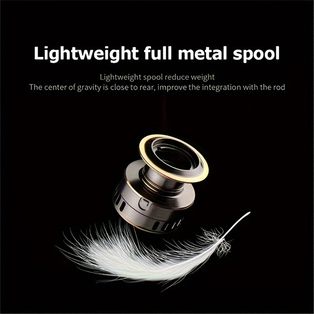 Spinning Reel With Metal Spool And Rocker Arm Gear Ratio 5 To 1